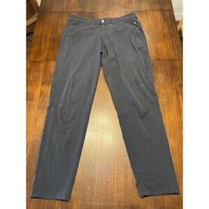 Lululemon Commission Pant Ventlight Mens 34x30 Navy Blue Slim Fit Breathable